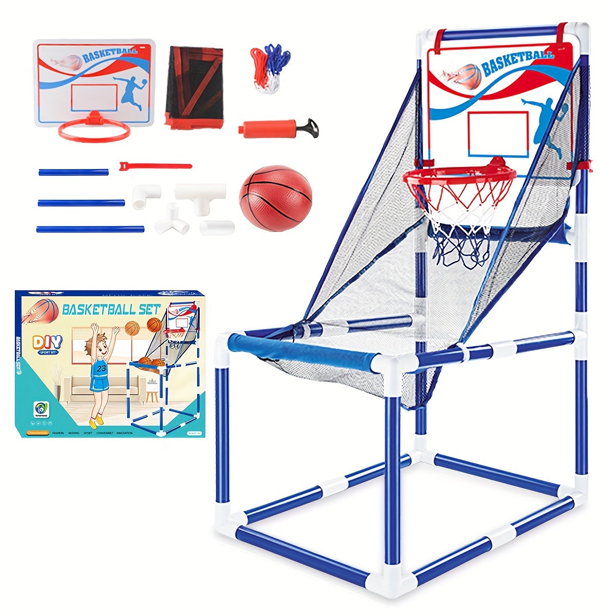 8803 Toddlers Foldable Basketball Hoop Kids Boys Portable Playset Sports Center Toys, Size: M 8803 Toddlers Foldable Basketball Hoop Kids Boys Portable Playset Sports Center Toys, Size: M